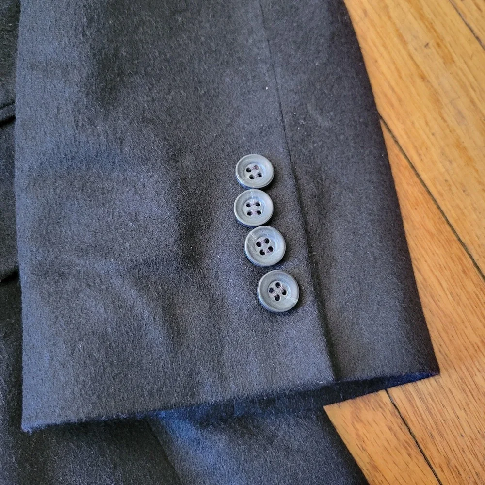 Jack Victor Cashmere‎ Black Blazer 44R Sport Coat Canada Preppy Luxury Academia